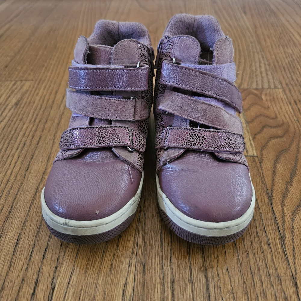 Lasocki European Leather Ankle Booties Muave Pink Girls Size 12.5 EU 30